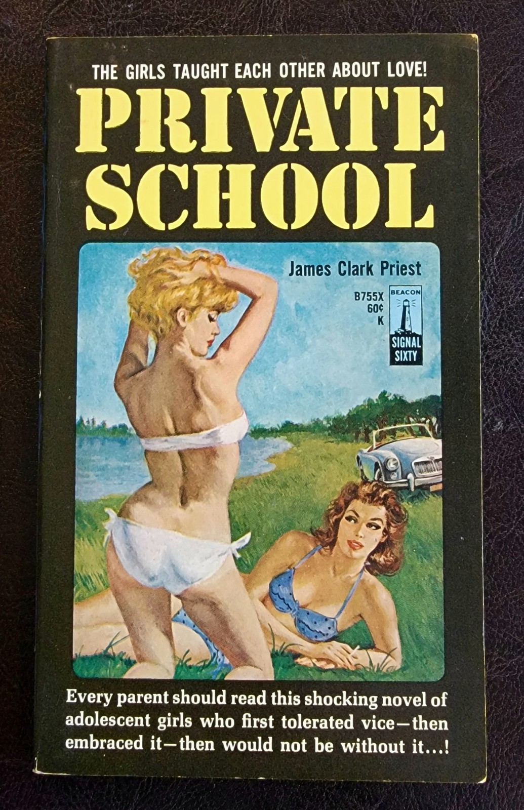Private School James Clark Priest Beacon 755X Vintage Sleaze Lesbian GGA RARE Private School James Clark Priest Beacon 755X Vintage Sleaze Lesbian GGA RARE