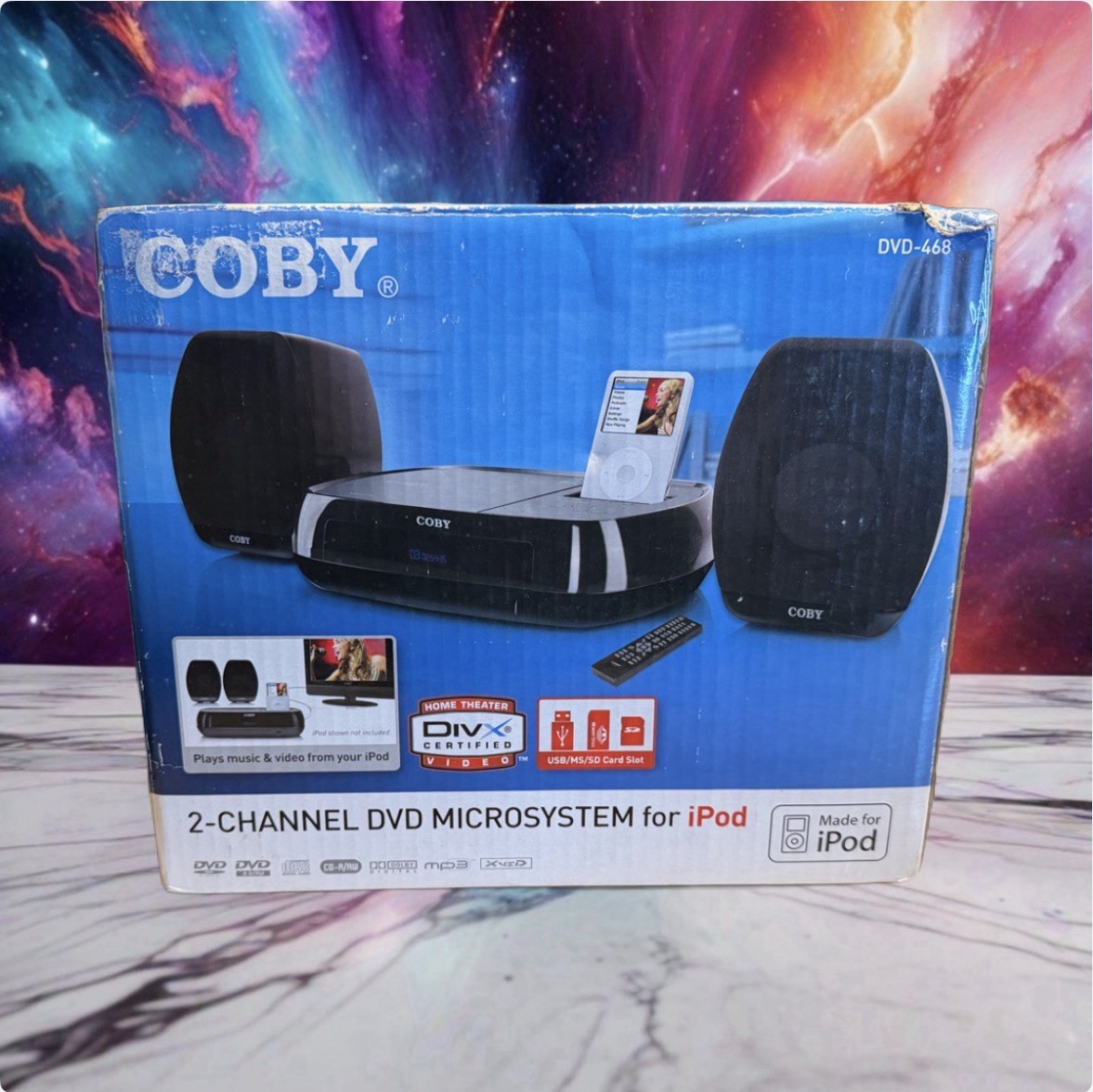 Coby DVD-468 2 Channel DVD Microsystem With iPod Dock Extremely Rare Brand New🔥