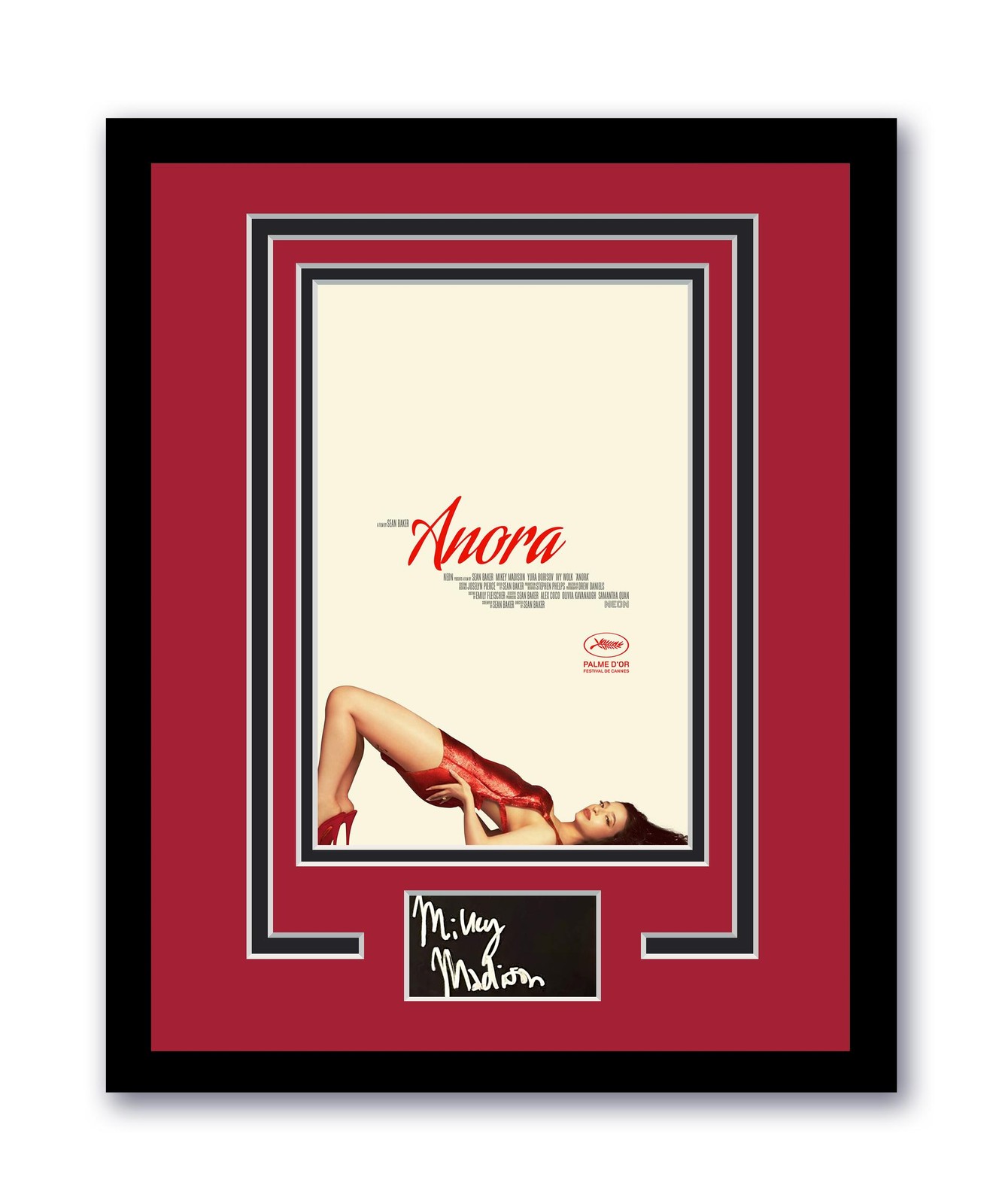 Anora Mikey Madison Autographed Signed 11x14 Framed Photo ACOA