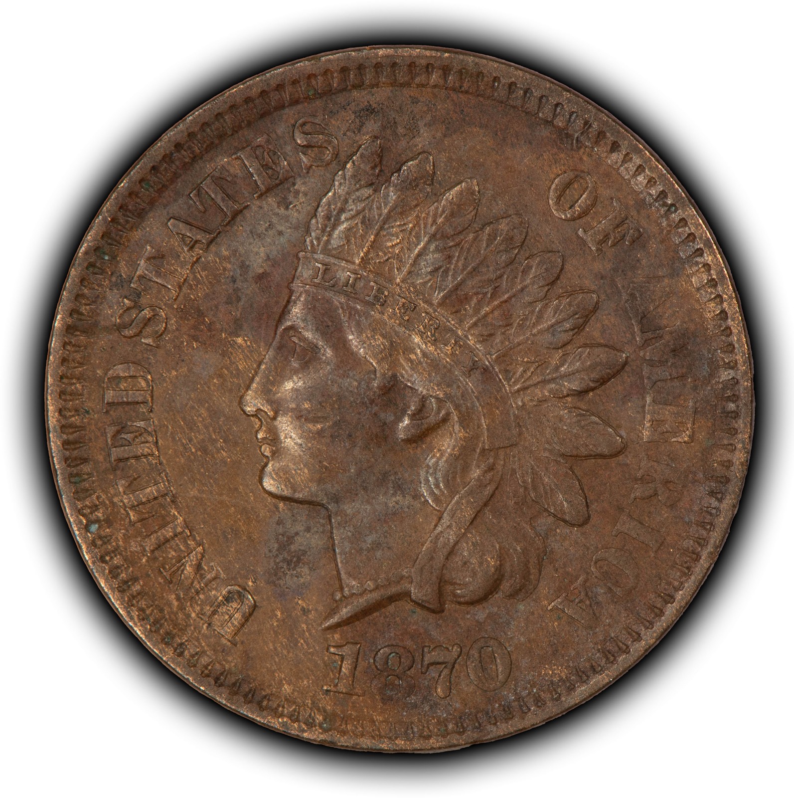 1870 1c Indian Head Small Cent - UNC - SKU-Y6499