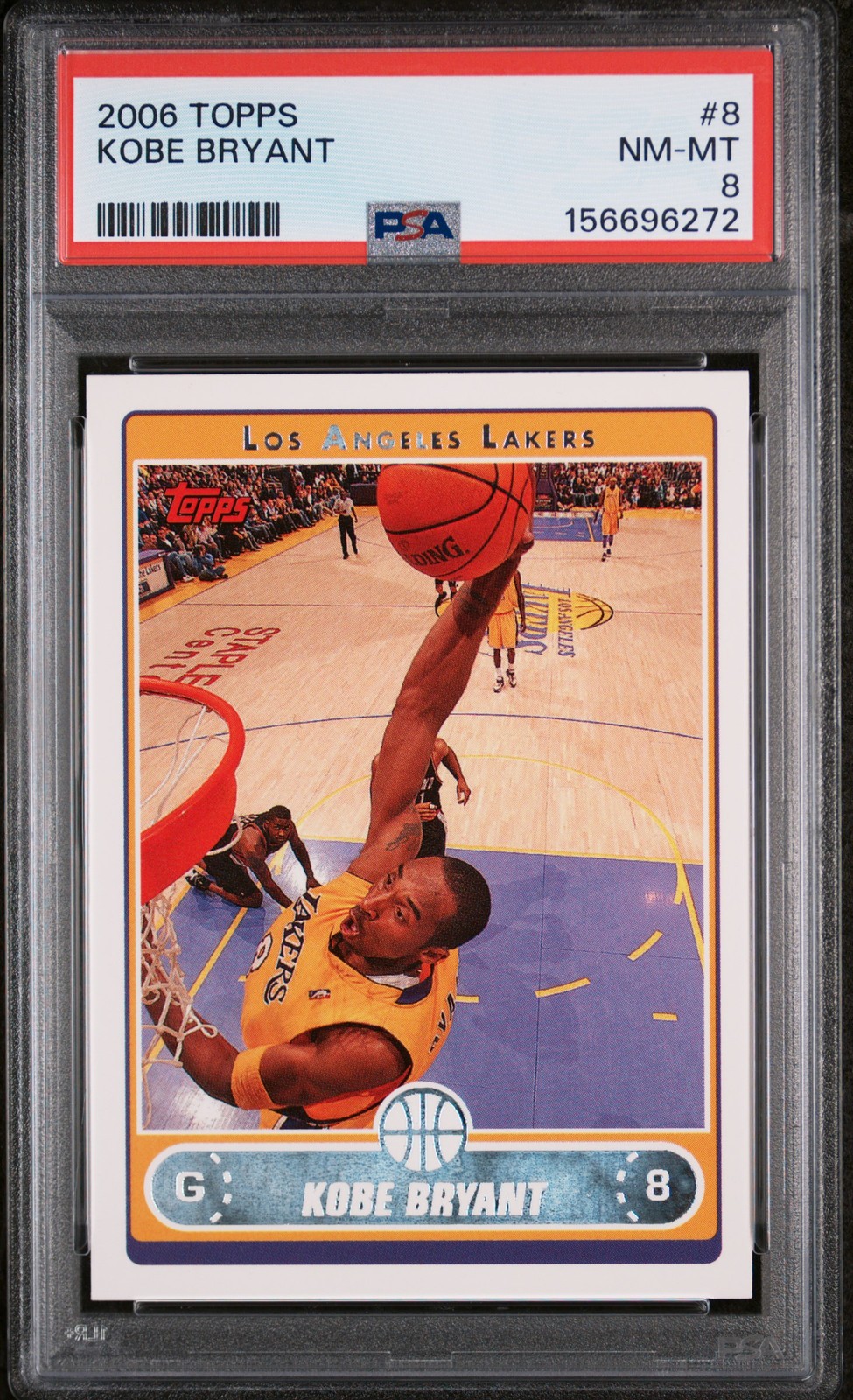 2006 Topps #8 Kobe Bryant PSA 8 Lakers HOF NBA Basketball Card 2006 Topps #8 Kobe Bryant PSA 8 Lakers HOF NBA Basketball Card