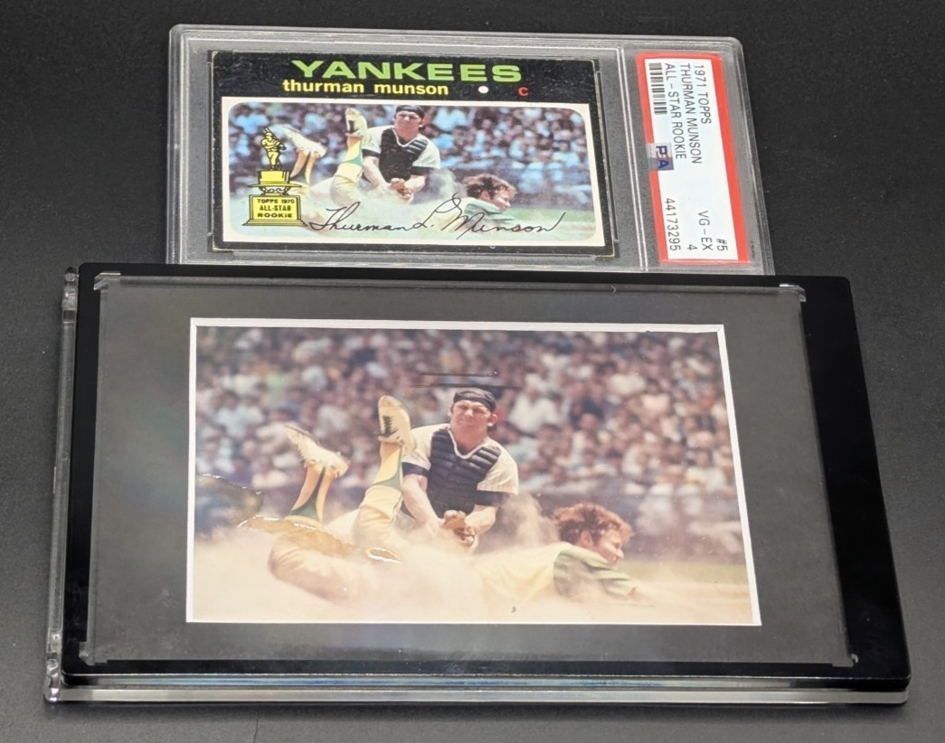 THURMAN MUNSON  HOLY GRAIL TYPE 1 ORIGINAL WORKING PHOTO FOR 1971 TOPPS #5 Vault
