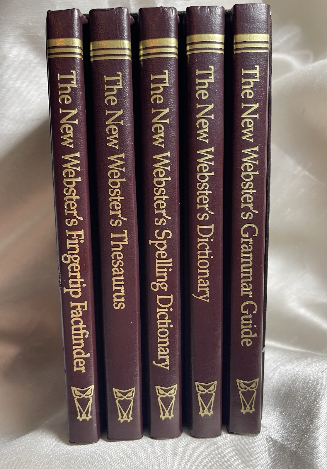 Vintage 1987 Webster’s Deluxe Desk Reference Library 5-book boxed set - Pristine