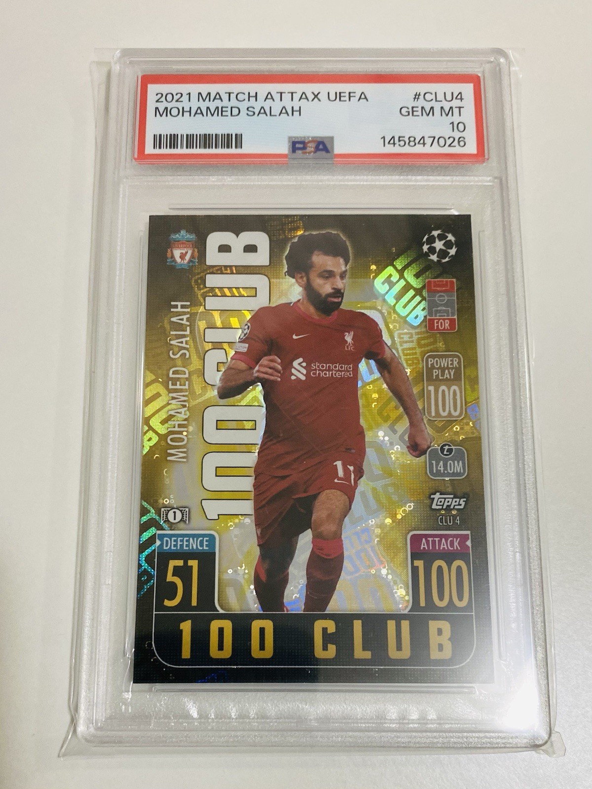 2021-22 Topps Match Attax Uefa - 100 Club Mohamed Salah #CLU 4 POP 1 