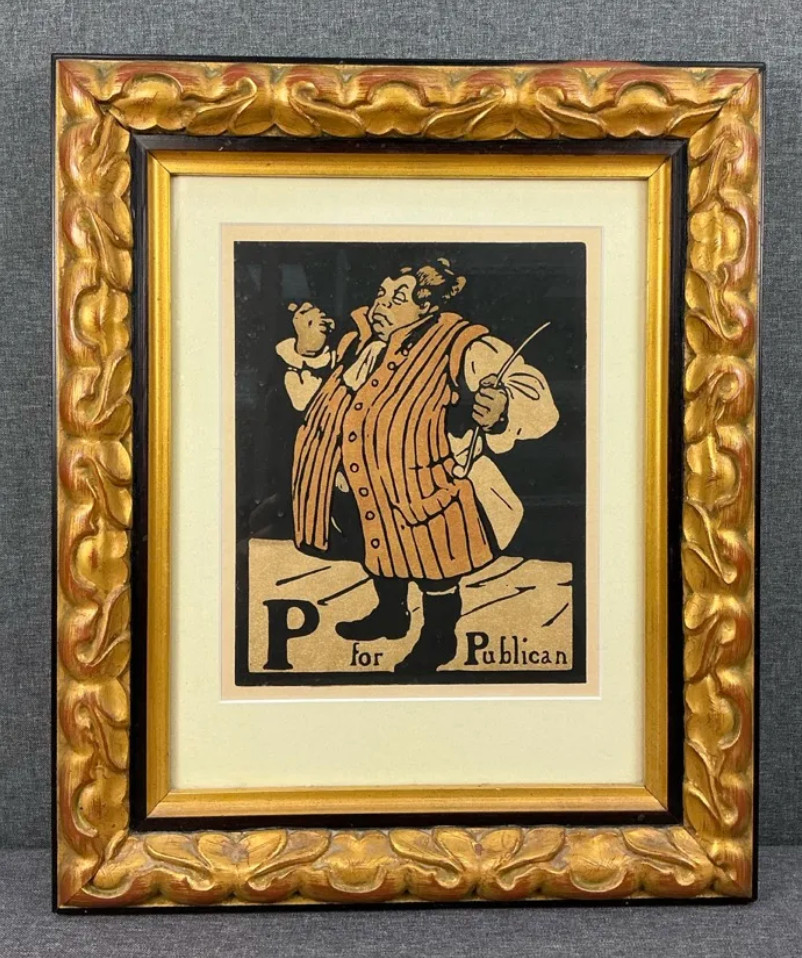 William Nicholson Antique 1898 Lithograph Print \