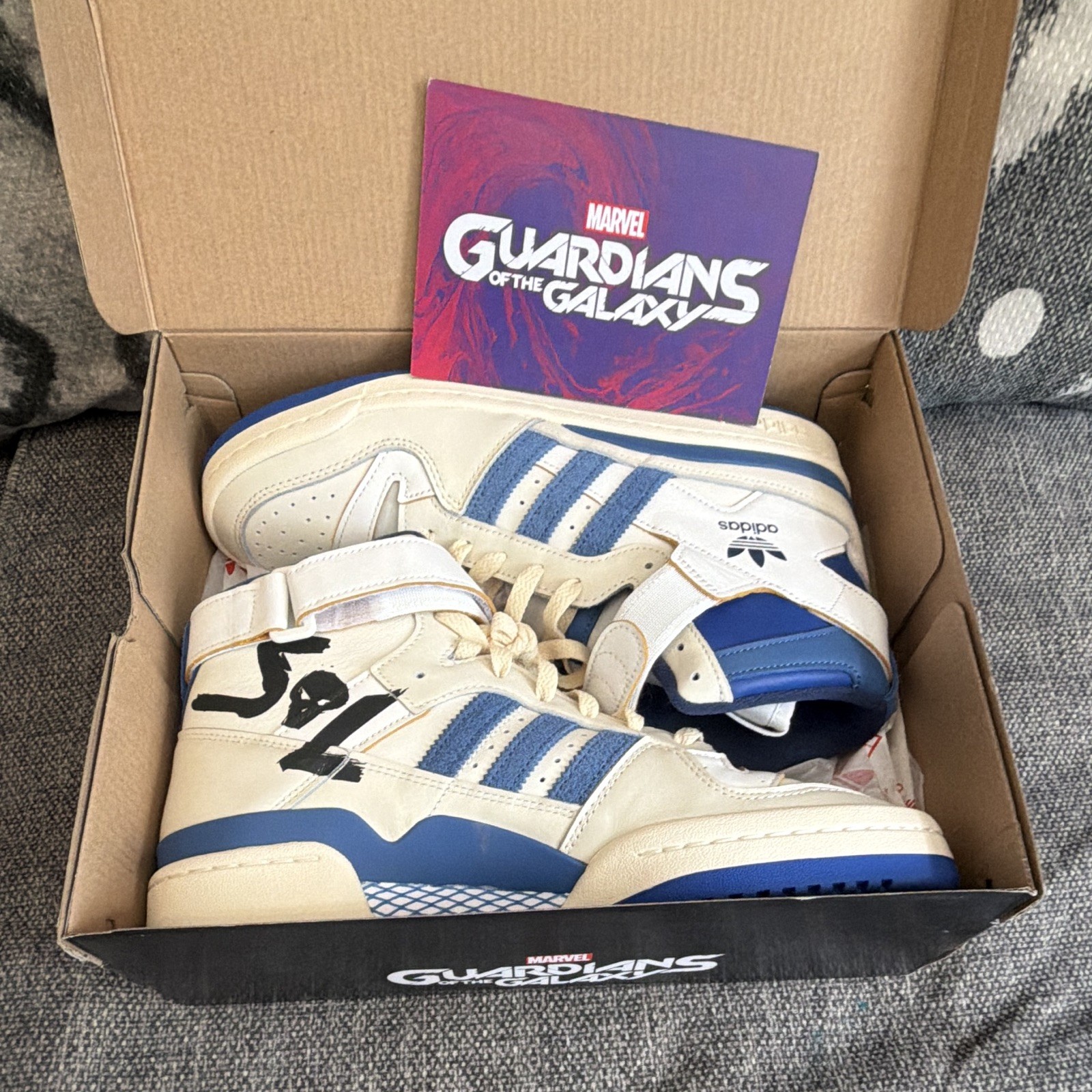 adidas Marvel Forum 84 Hi Star-Lord Men’s Leather Strap GW5451 White/Blue