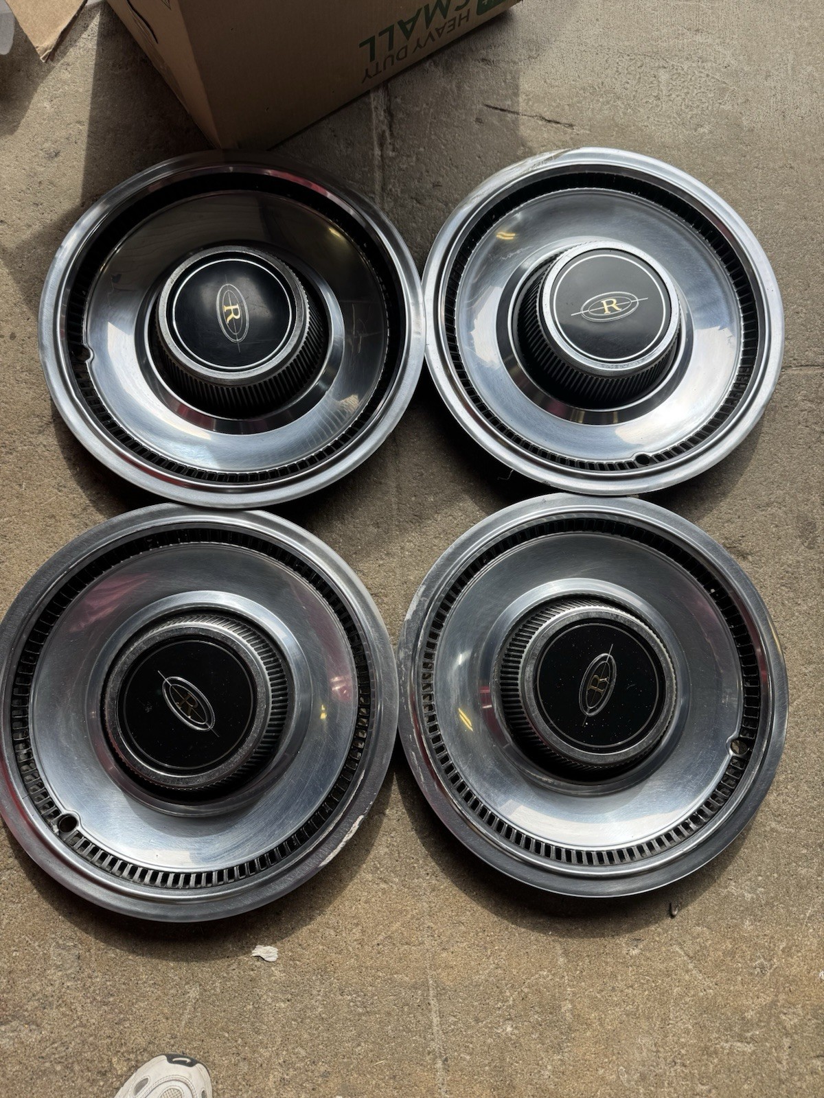 Vintage 1974-1976 Buick Riviera 15 Inch Hubcaps Wheel Covers Set of 4 OEM Cap