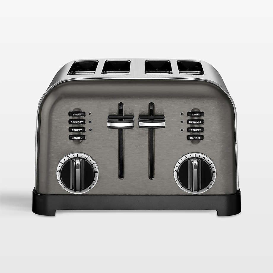 Cuisinart ® Black Stainless Steel 4-Slice Toaster NEW Cuisinart ® Black Stainless Steel 4-Slice Toaster NEW