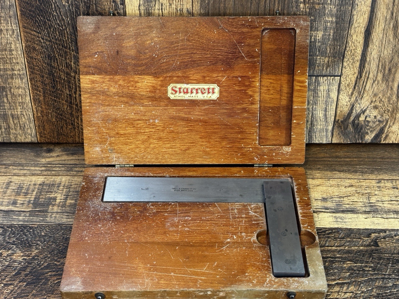 VINTAGE STARRETT PRECISION SQUARE NO. 20 6