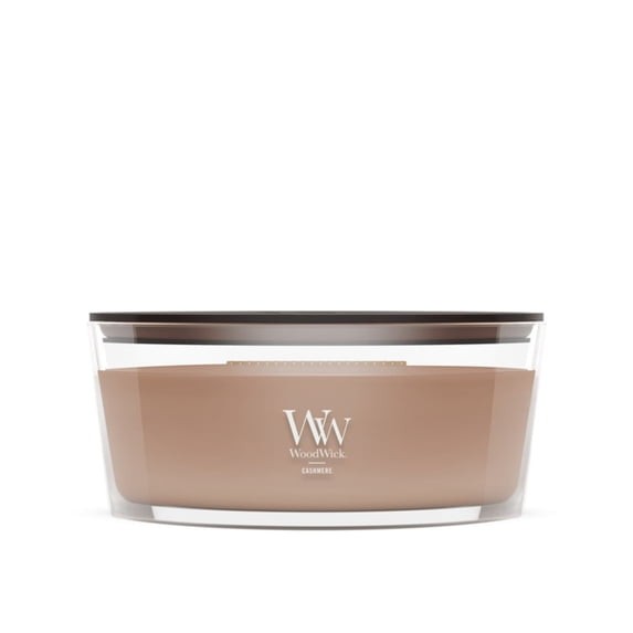 WoodWick Cashmere 16 oz Ellipse Candle Crackling Wooden Wick