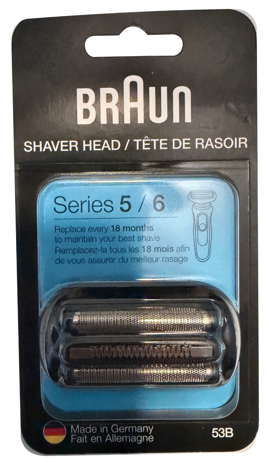 Braun 53B Genuine Series 5 6 Replacement Shaver Head Foil Cutter Germany New