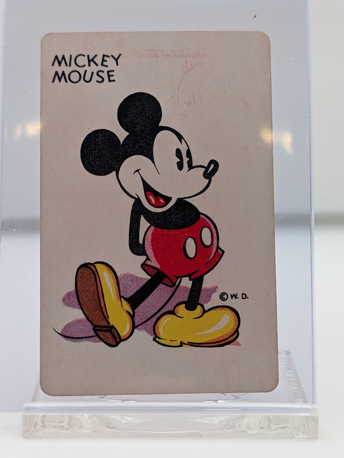 1930s Walt Disney Mickey Mouse Old Maid Whitman 18 Cards + Original Rules