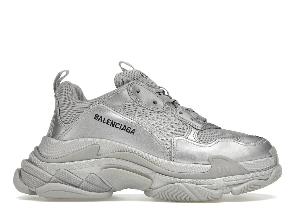 Size 10 Balenciaga Triple S Silver