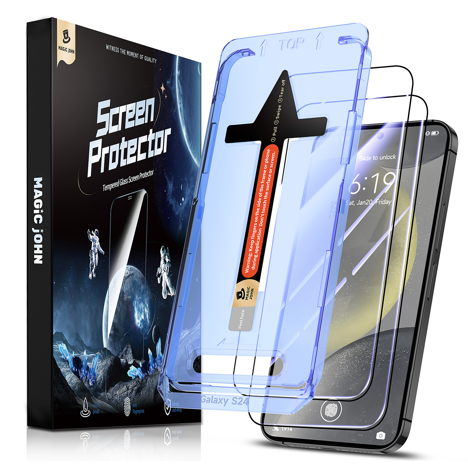 MAGIC JOHN for Samsung Galaxy S24 Ultra Plus Tempered Glass Screen Protector