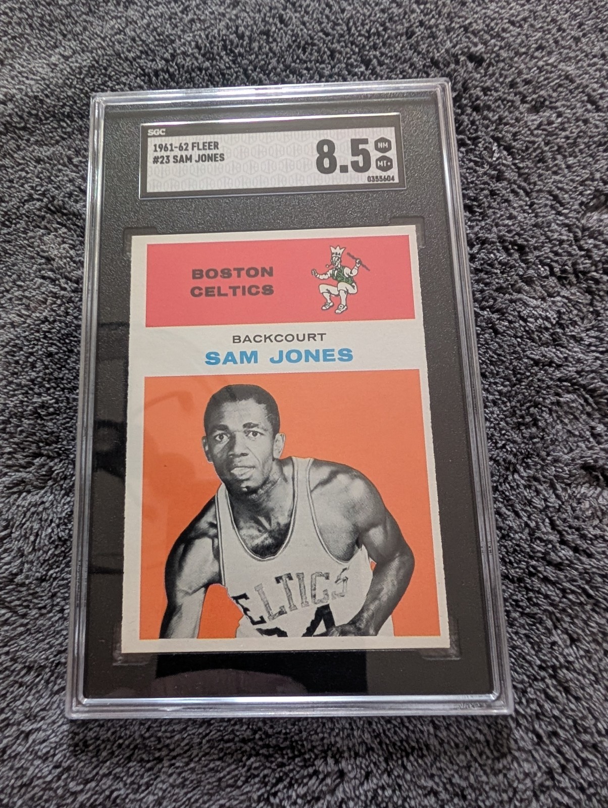 1961-62 Fleer #23 Sam Jones RC SGC 8.5 NM-MT+ Celtics HOF Rookie ONLY 5 BETTER