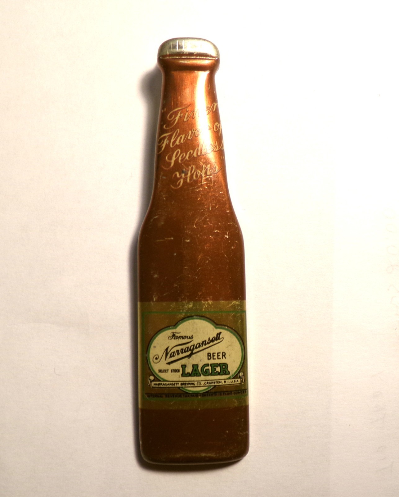 1940's NARRAGANSETT lager beer painted bottle OPENER RHODE ISLAND 1940's NARRAGANSETT lager beer painted bottle OPENER RHODE ISLAND