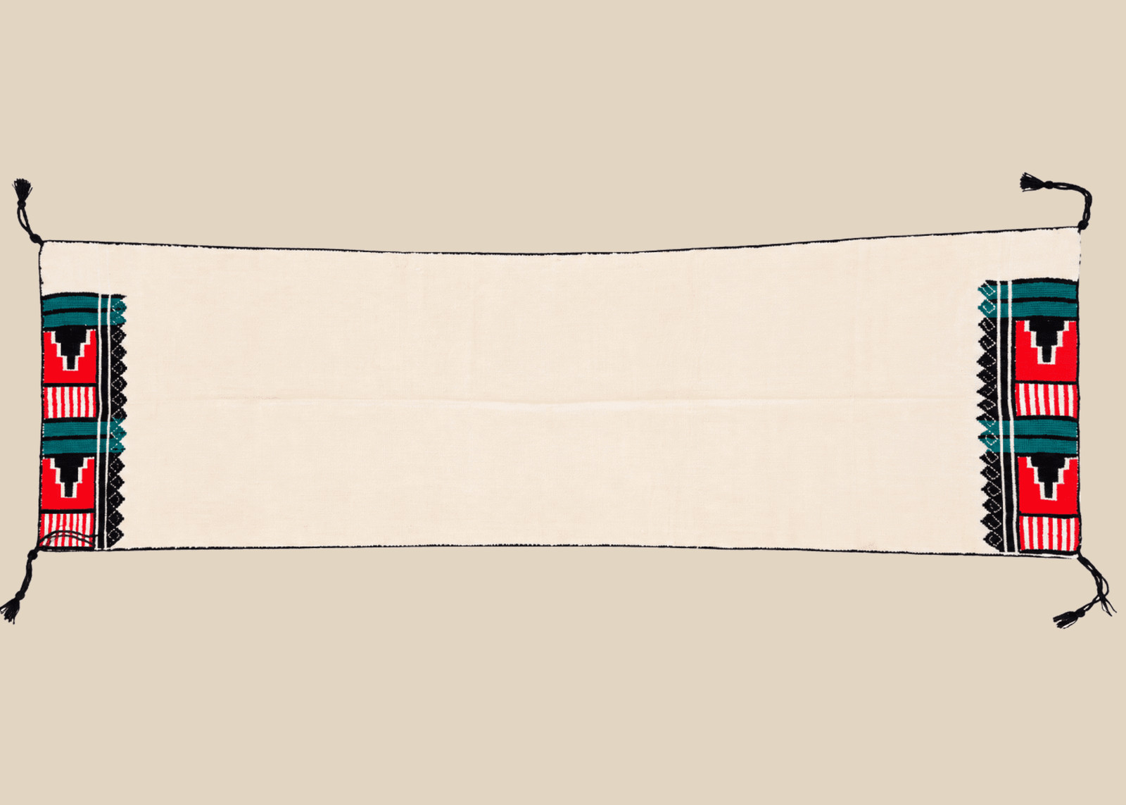 Hopi | Handwoven Ceremonial Man’s Kilt with Germantown Wool Embroidery | Circa E