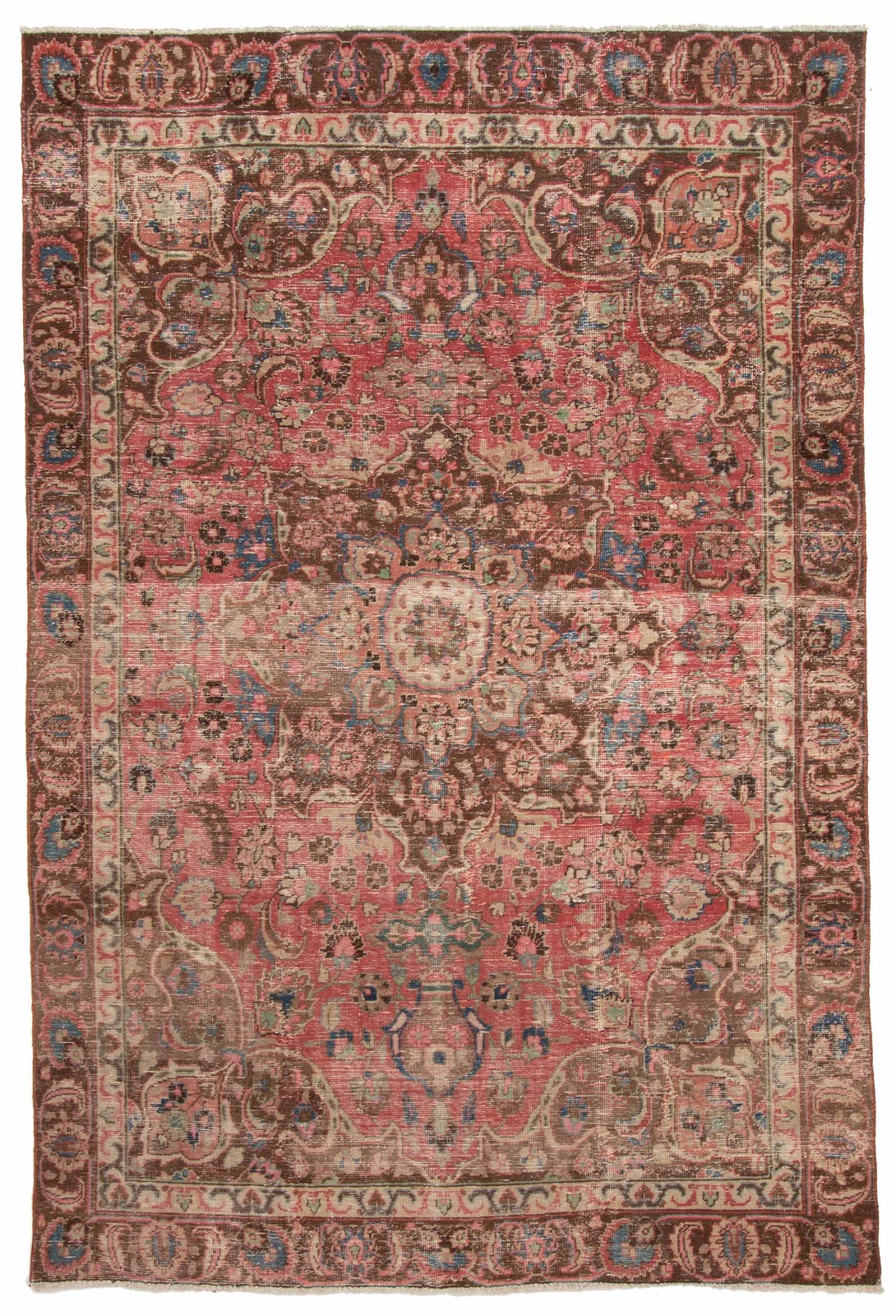 Vintage Traditional Hand-Knotted Area Rug 5\'11\