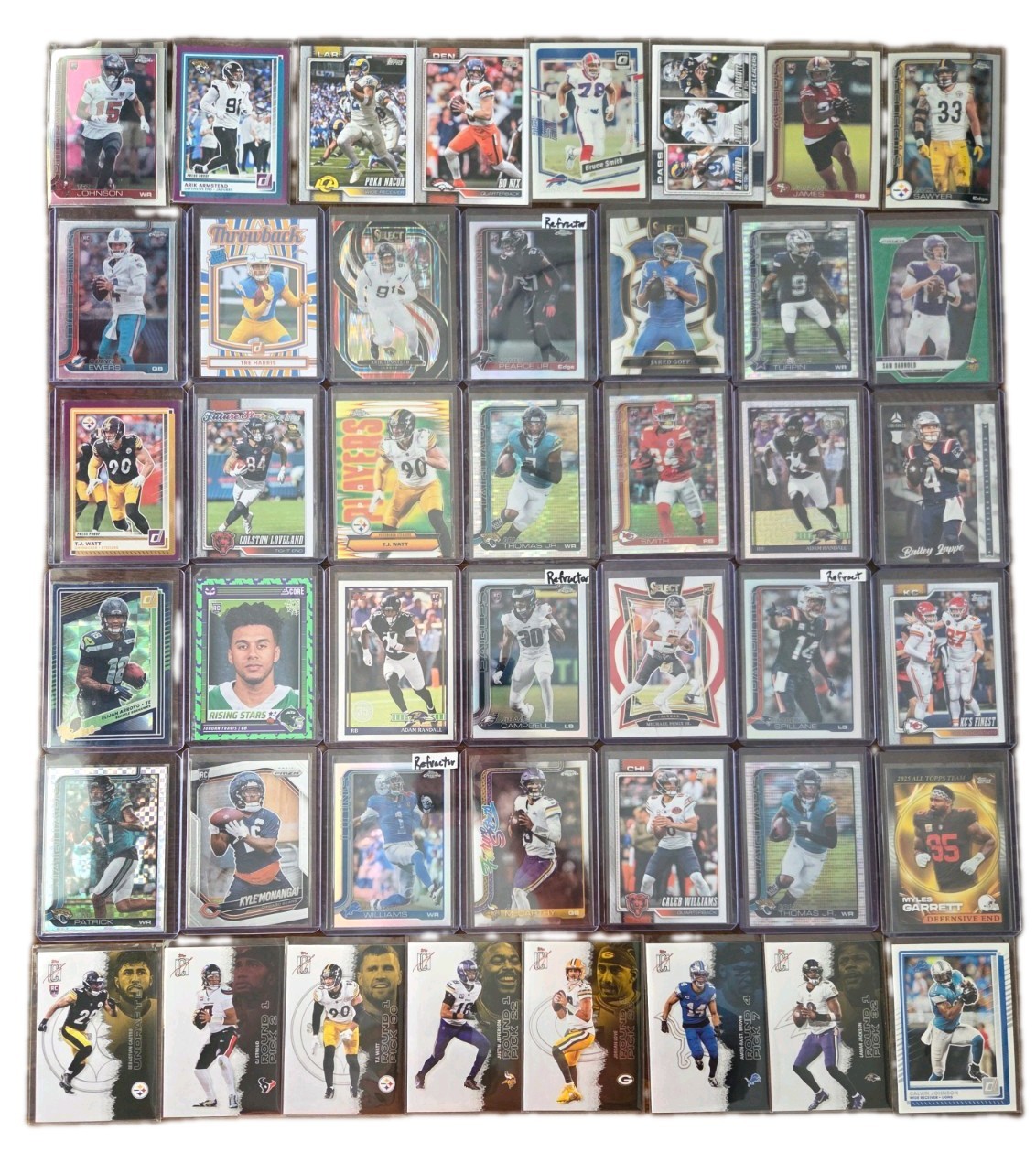 2025 Topps/Panini NFL Football 44 Card Lot-C. Williams, Loveland, TJ Watt+ More 2025 Topps/Panini NFL Football 44 Card Lot-C. Williams, Loveland, TJ Watt+ More