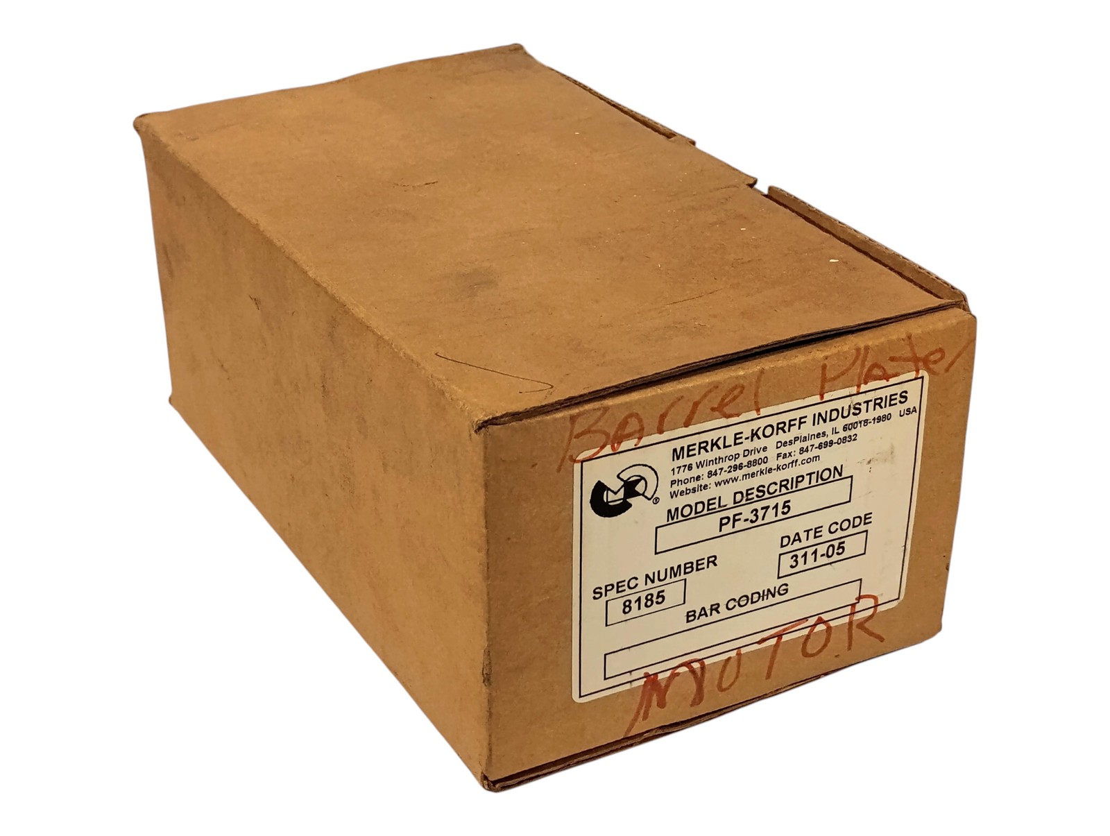 Merkle-Korff PF-3715 115 V 8.8 W 12 F.L.RPM AC Fan