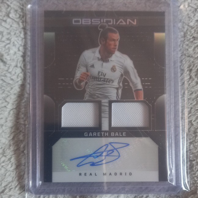 Panini 2015-16 Obsidian Soccer Gareth Bale Dual Jersey Auto DJ-GB /199 Panini 2015-16 Obsidian Soccer Gareth Bale Dual Jersey Auto DJ-GB /199