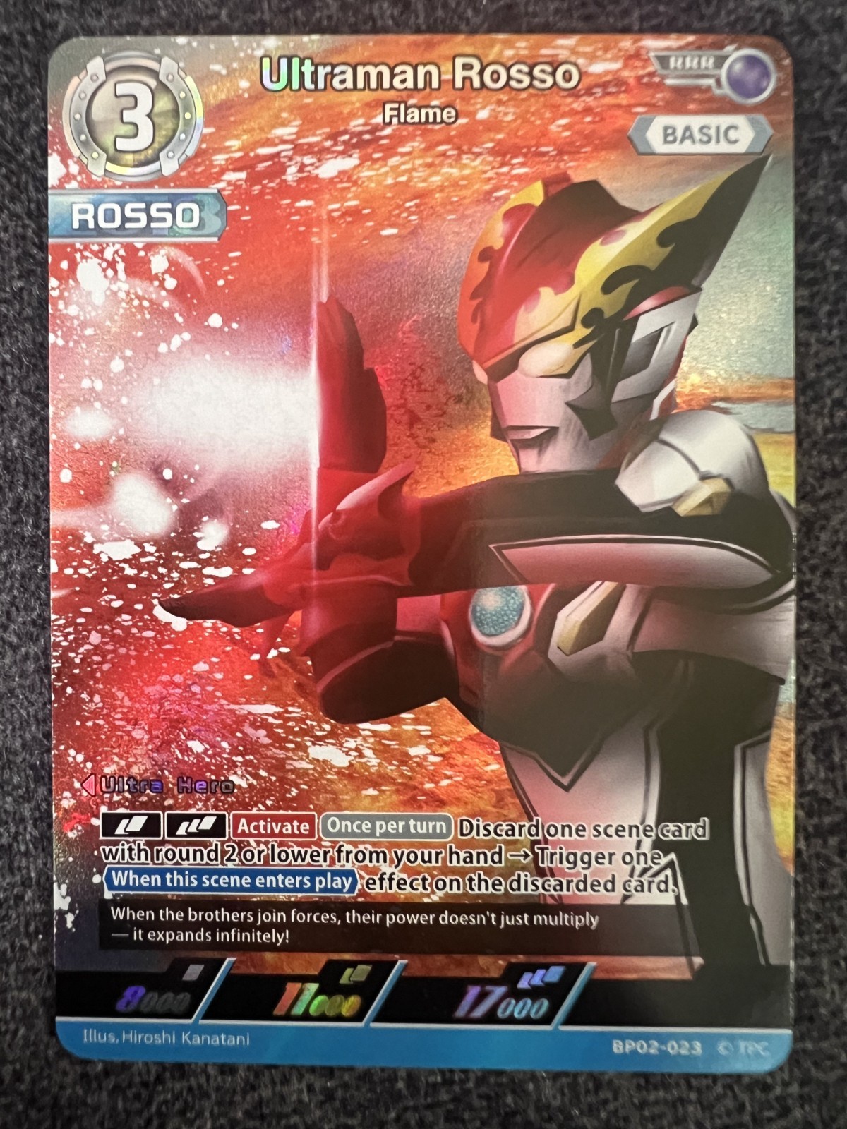 Ultraman Rosso Flame BP02-023 RRR Ultraman Card Game NM Ultraman Rosso Flame BP02-023 RRR Ultraman Card Game NM