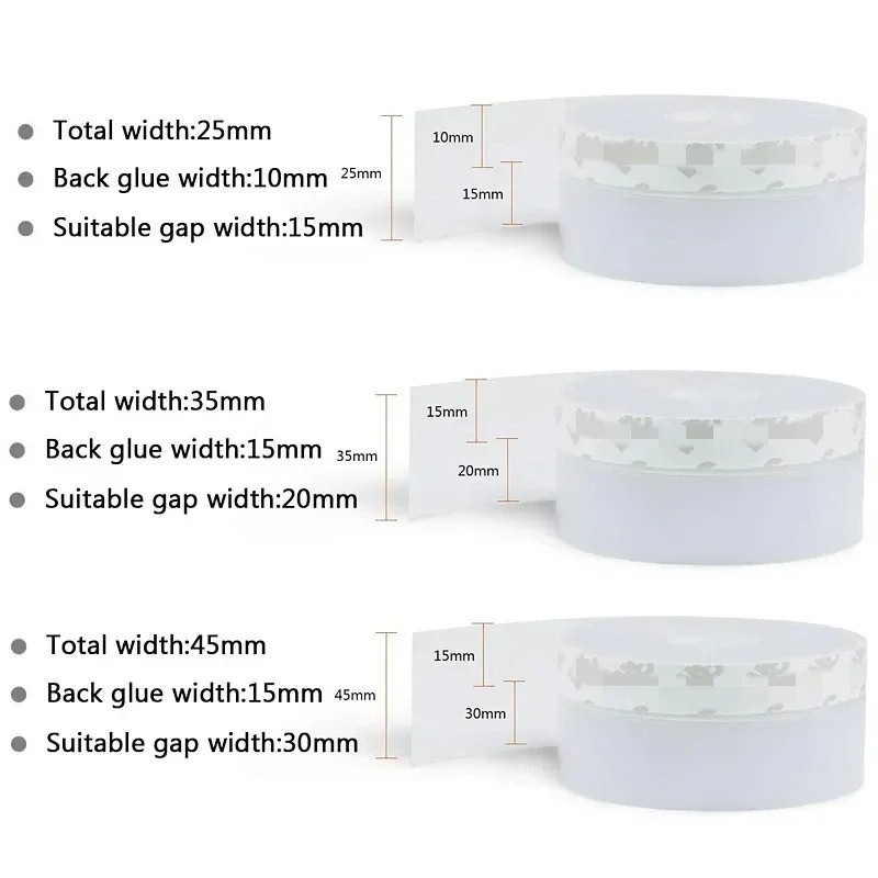 16FT/5M Weather Stripping Door Seal Strip Self Adhesive Silicone Bottom Stopper