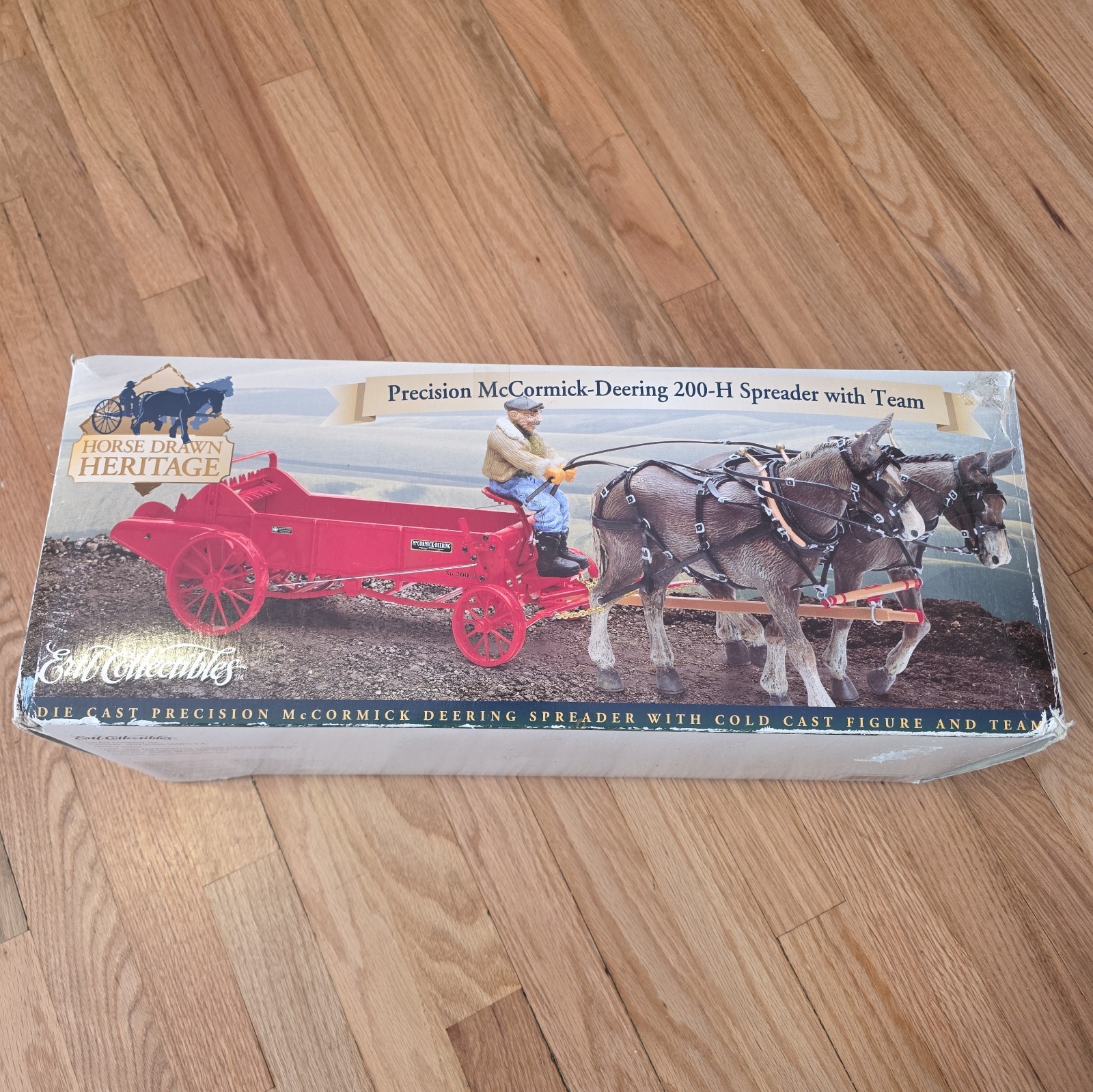 1997 ERTL PRECISION McCORMICK DEERING 200-H HORSE DRAWN MANURE SPREADER