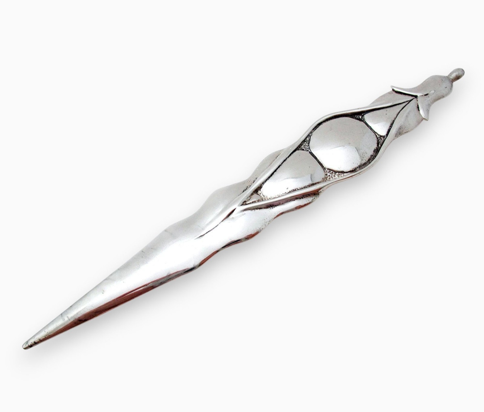 Rare Asprey & Co Vintage Solid Sterling Silver 'Pea Pod' Letter Opener 85g