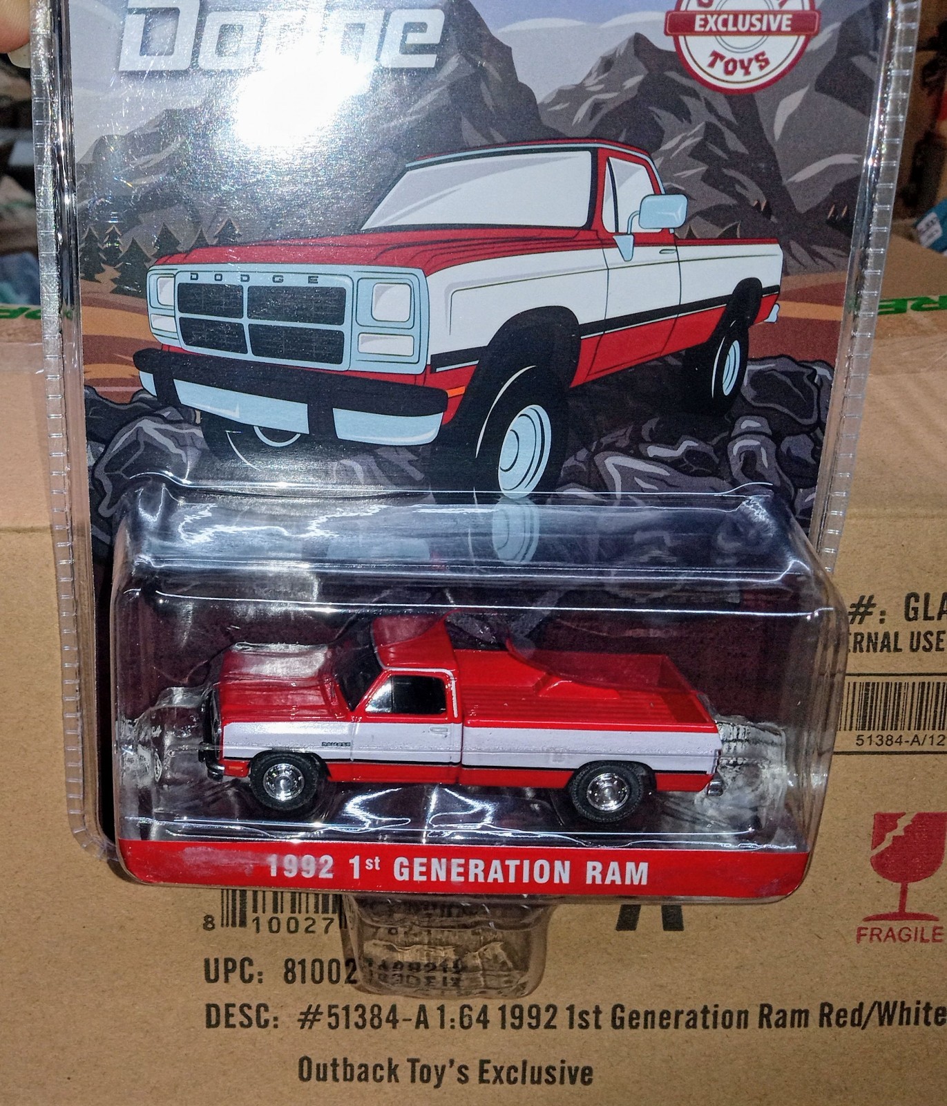 1:64 Greenlight 1992 1st Generation ram Outbacktoys toys exclusive 51384-A