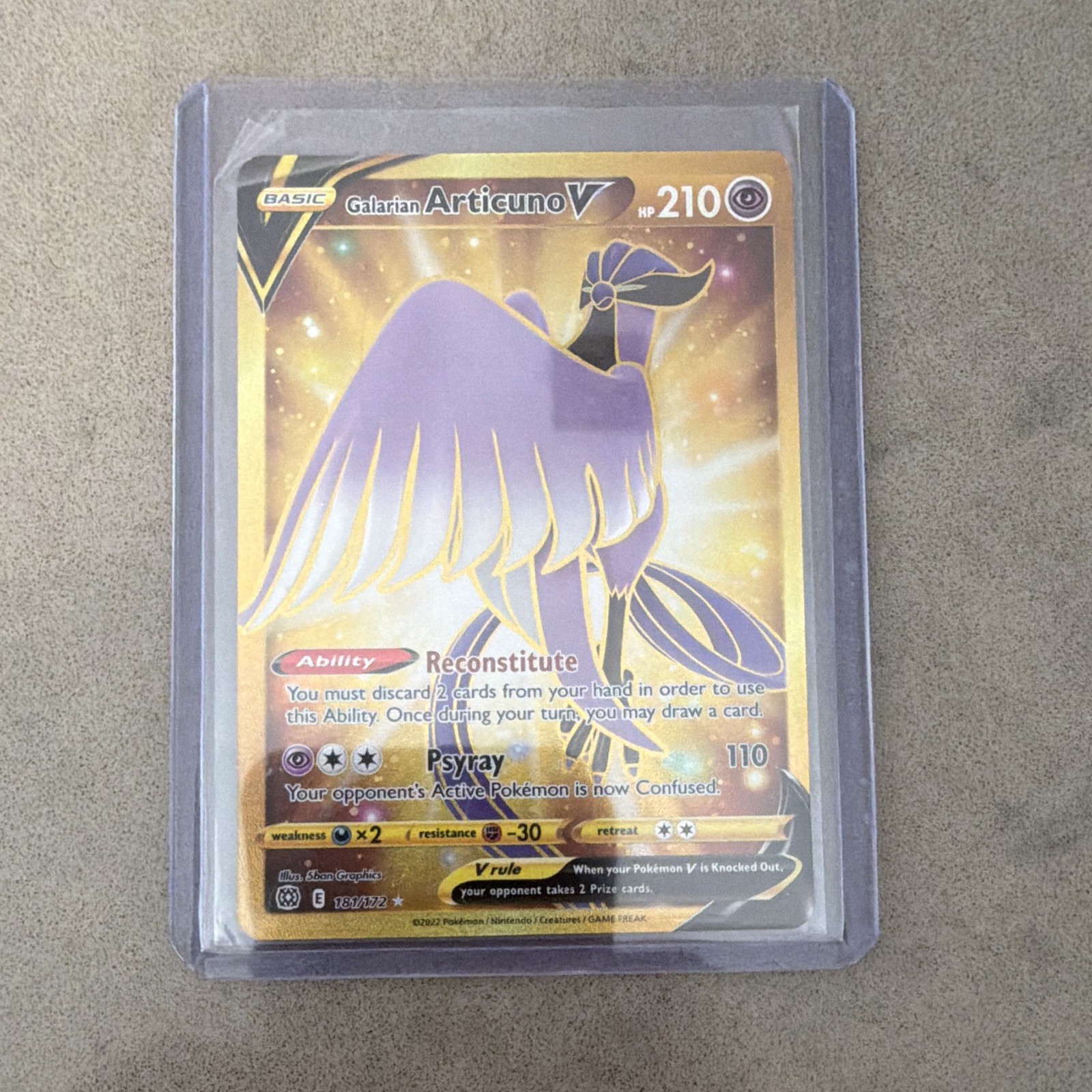 Galarian Articuno V (Secret) 181/172 Swsh09: Brilliant Stars Holo