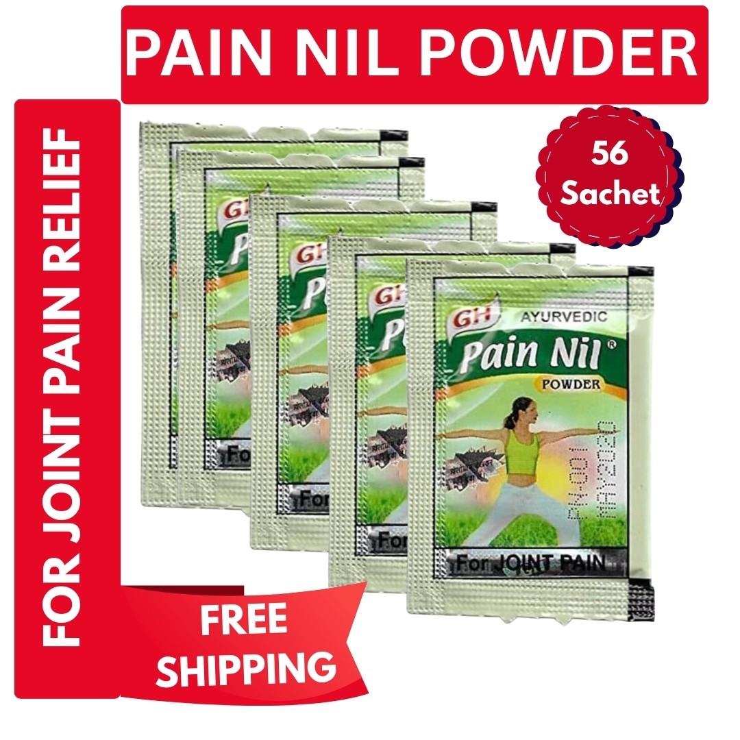 Pain Nil Ayurvedic Herbal Powder 56 Sachets – Joint & Muscle Pain Relief Pain Nil Ayurvedic Herbal Powder 56 Sachets – Joint & Muscle Pain Relief