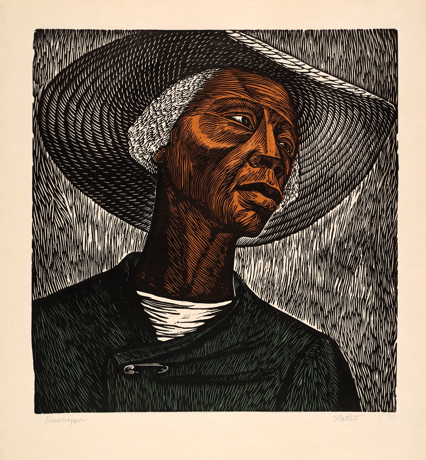 Elizabeth Catlett: Sharecropper (1952) 22x30 Archival Quality Fine Art Print Elizabeth Catlett: Sharecropper (1952) 22x30 Archival Quality Fine Art Print