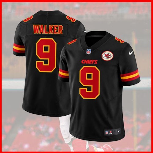 ⭐️HOT Embroidered Kenneth Walker III #9 Kansas City Name & Number Tee For fans