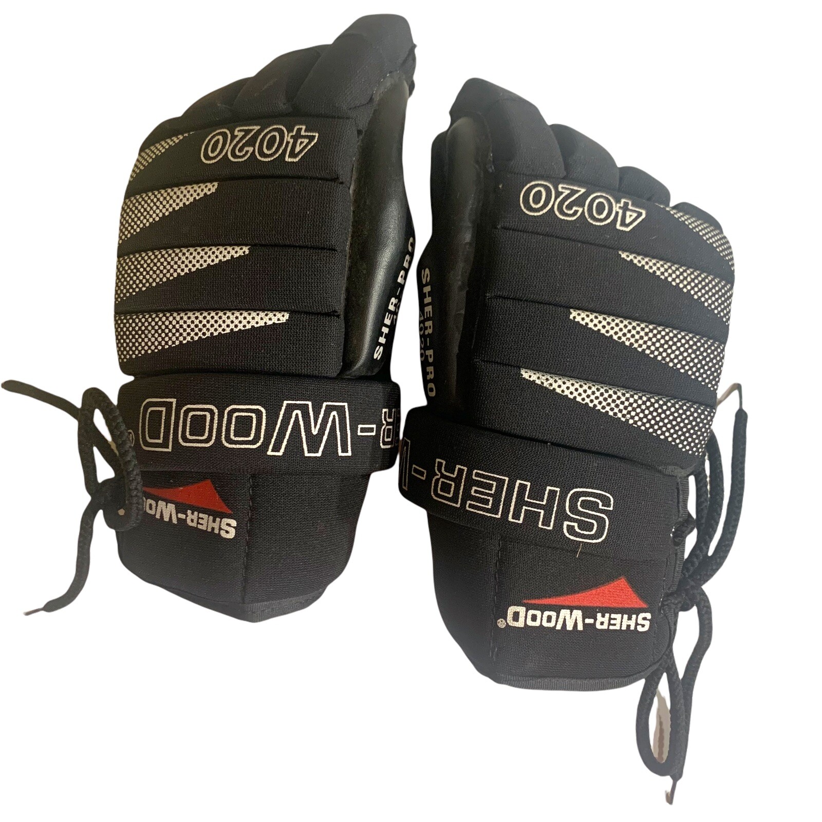 SHER-WOOD Black Ice Hockey Gloves S-4020 12\ SHER-WOOD Black Ice Hockey Gloves S-4020 12\