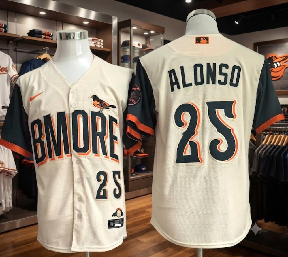 Pete Alonso #25 Baltimore Orioles ⚾ Cream 2026 City Connect Jersey Large