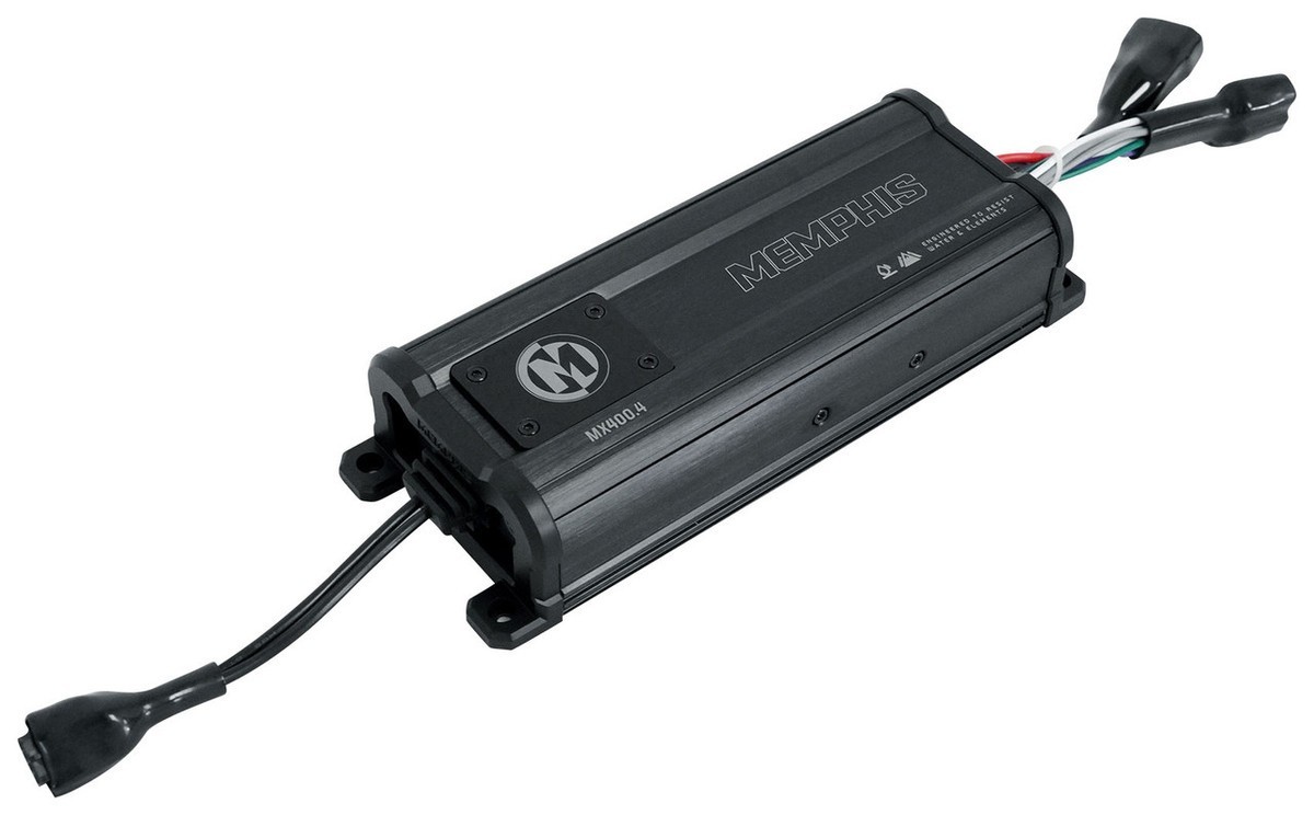 NEW Memphis Audio MX400.4 Compact 4-Channel Car Audio Amplifier. 75W RMS x 4 NEW Memphis Audio MX400.4 Compact 4-Channel Car Audio Amplifier. 75W RMS x 4