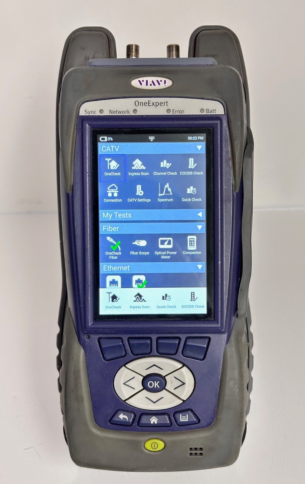 Viavi OneExpert CATV ONX-620 Cable Tester w/ PSU