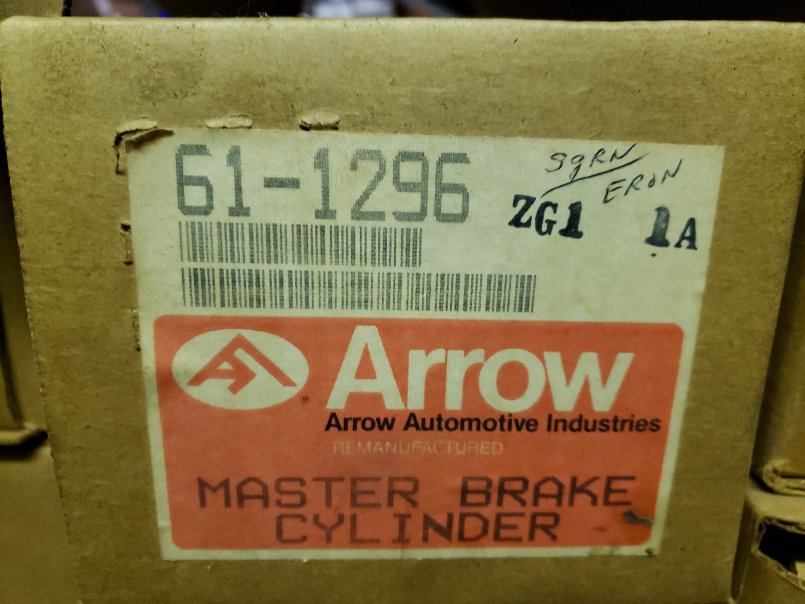 REMANUFACTURED ARROW 61-1296 MASTER BRAKE CYLINDER REMANUFACTURED ARROW 61-1296 MASTER BRAKE CYLINDER