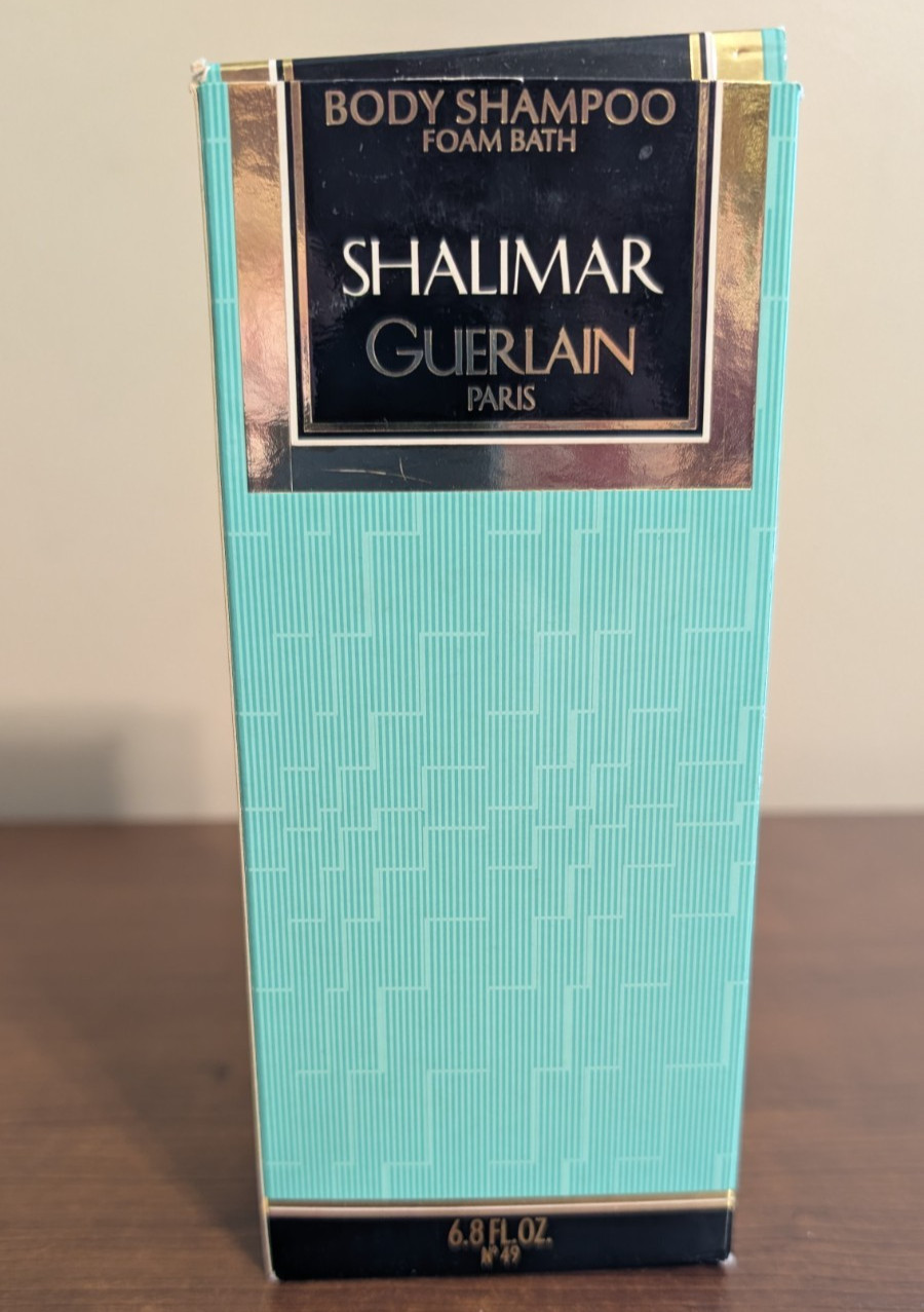 Vtg 1987 SHALIMAR Guerlain Paris Body Shampoo Foam Bath Org. Formula & Org. Box