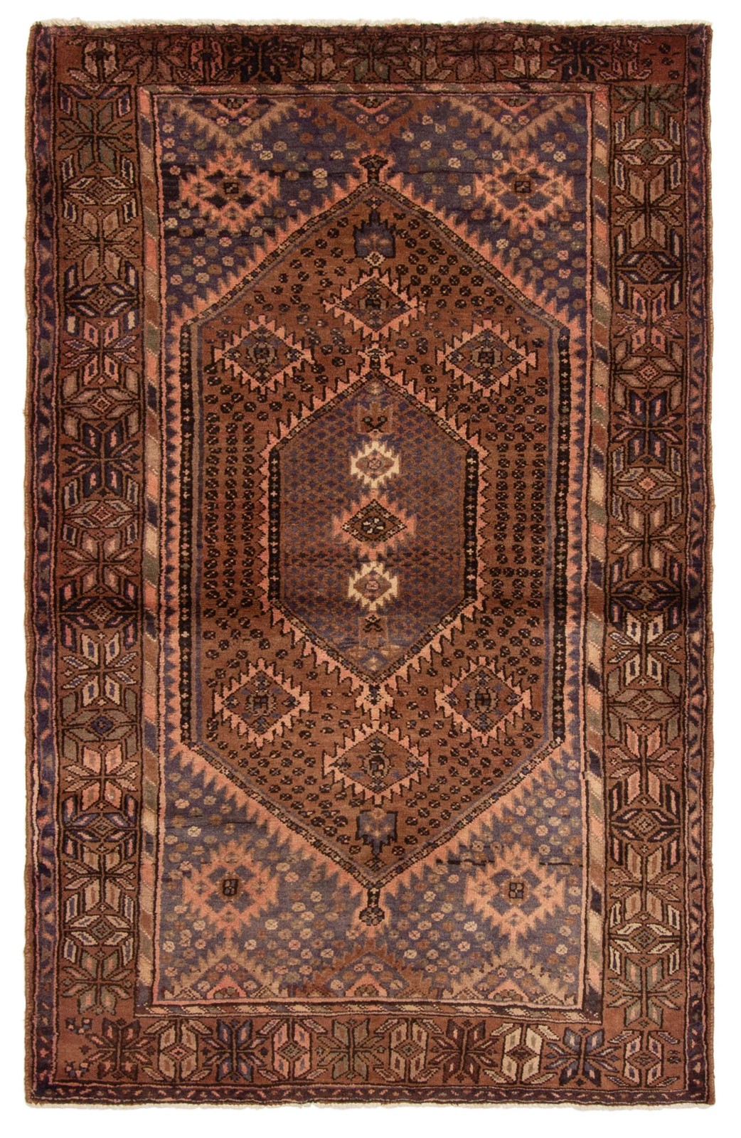 Vintage Traditional Hand-Knotted Area Rug 4\'4\