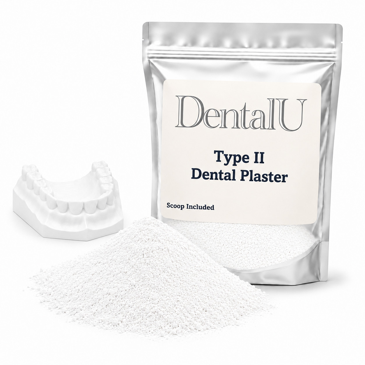 1 - 5 LBS White Dental Plaster Type II Regular Set Gypsum for Dental Labs etc