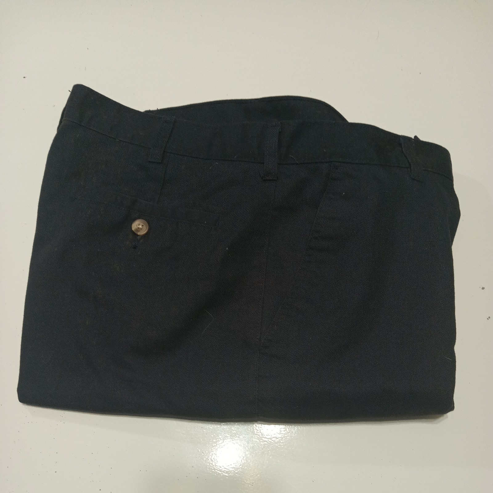 Dockers Men\'s 32x32 Navy Blue Twill Cotton Chino Pants Classic Fit Flat Front S3 Dockers Men\'s 32x32 Navy Blue Twill Cotton Chino Pants Classic Fit Flat Front S3