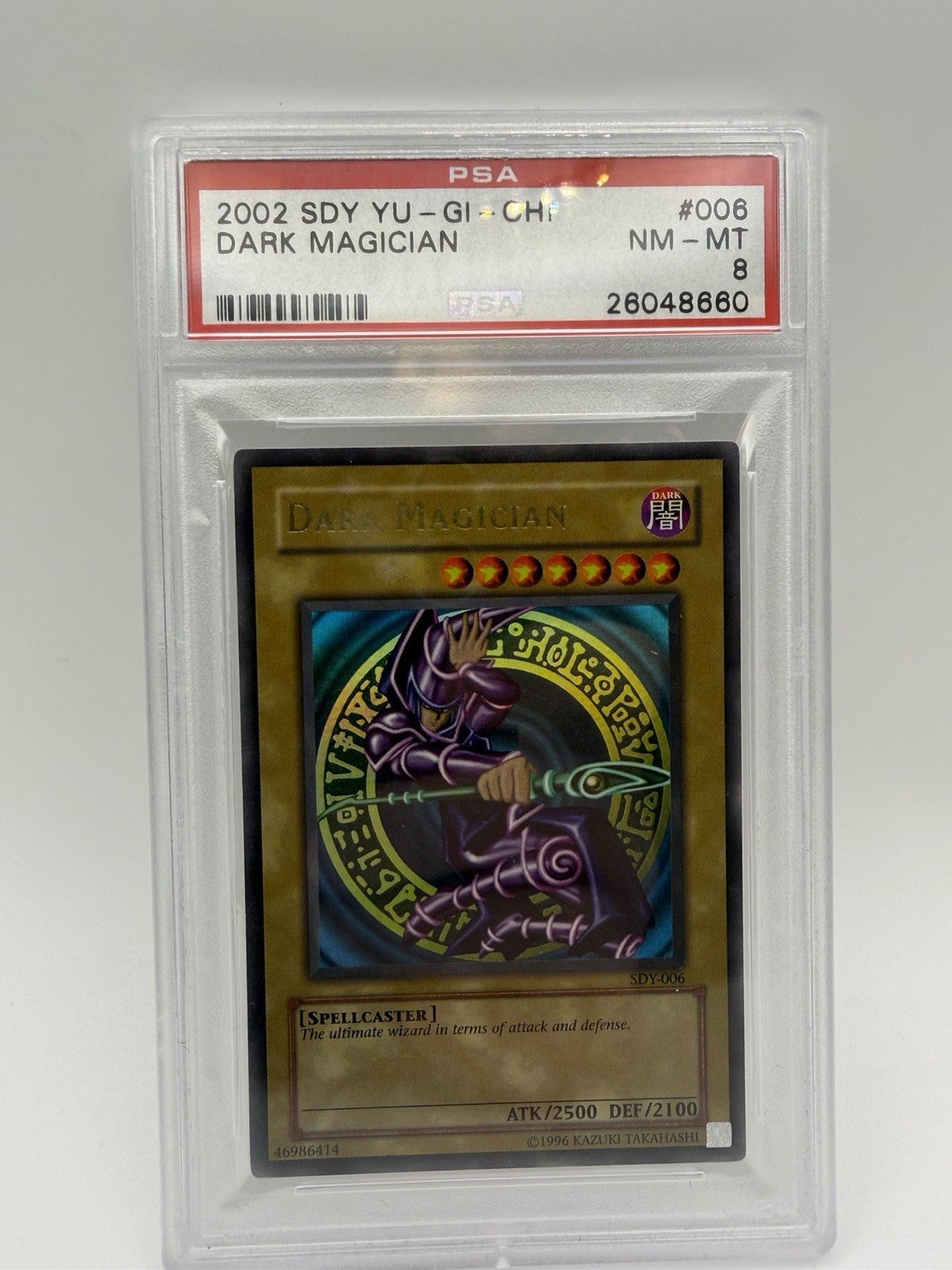 2002 Yu-Gi-Oh Starter Deck Yugi SDY-006 Dark Magician PSA 8 26048660 2002 Yu-Gi-Oh Starter Deck Yugi SDY-006 Dark Magician PSA 8 26048660