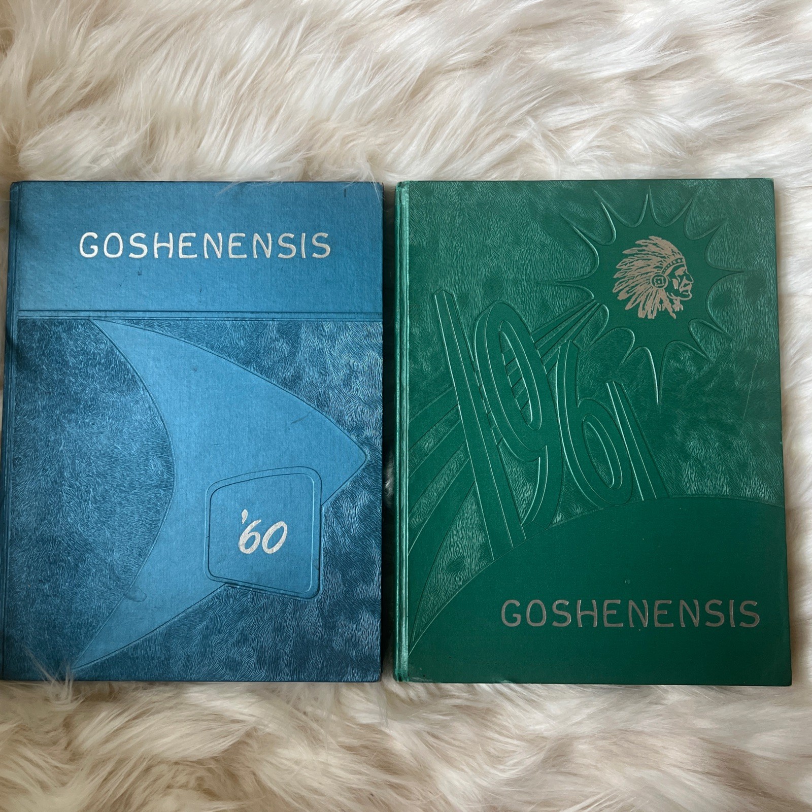 Goshen High School Indiana Goshenensis Yearbooks 1960 1961 Lot of 2 Vintage