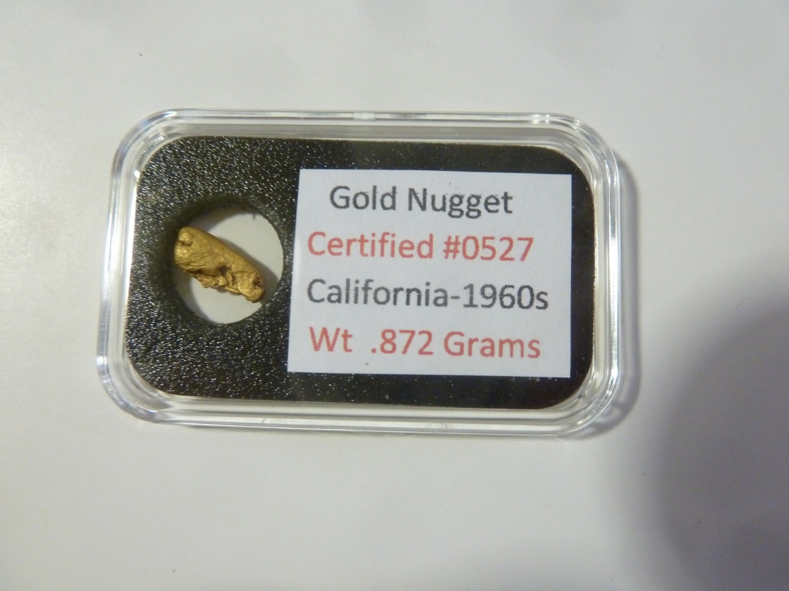 Genuine Gold Nuggets in Assay Very attractive .872 Gram