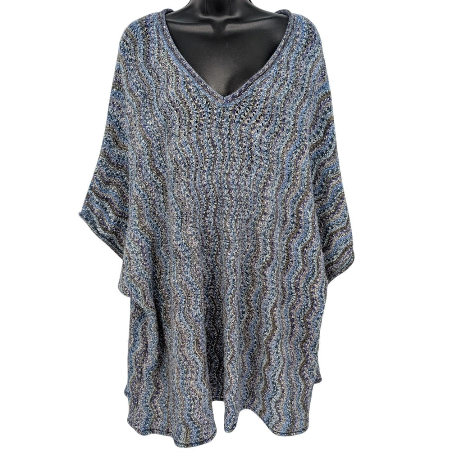 Catherine Knit Tunic Sweater Short Sleeve Relaxed Fit Textured Boho Plus Size 3X