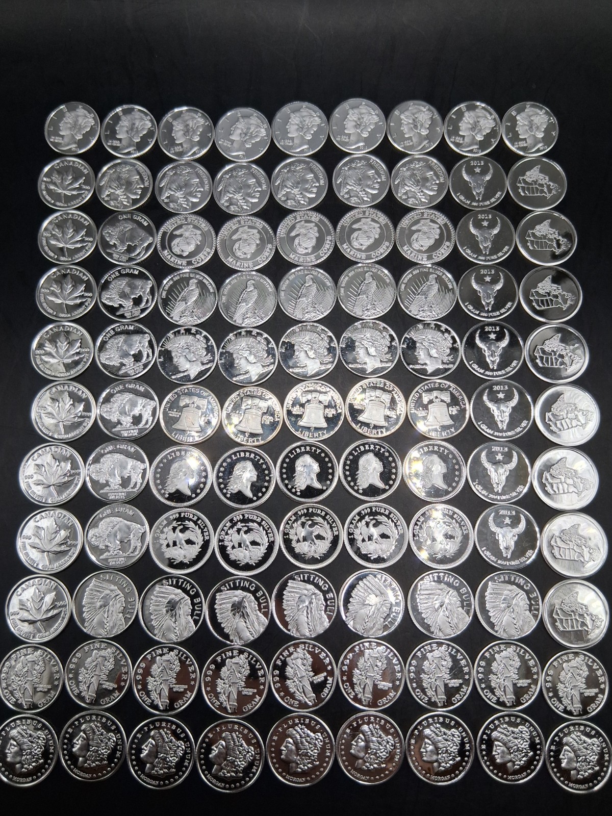 Lot 50 x Pure .999 Fine Silver Rounds Premium New Bullion Estate Coin Design 🔥 Lot 50 x Pure .999 Fine Silver Rounds Premium New Bullion Estate Coin Design 🔥