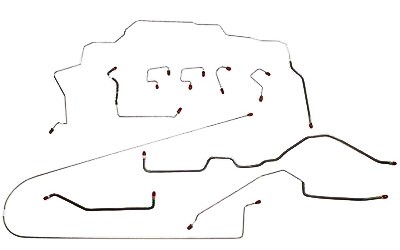 JEGS Complete Brake Line Kit for 1997-1998 Jeep Grand Cherokee ZJ [Stainless]