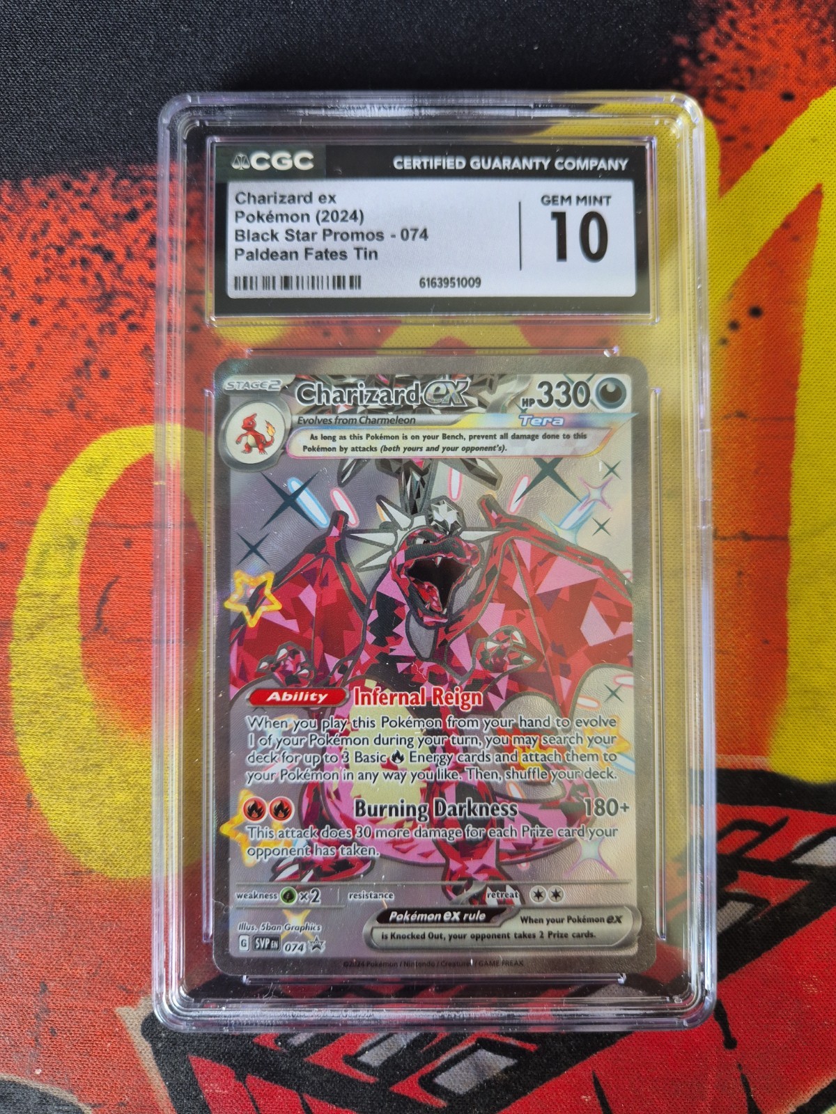 CGC 10 Charizard ex 074 Pokémon Fates Tin Promo Holo English (2024)